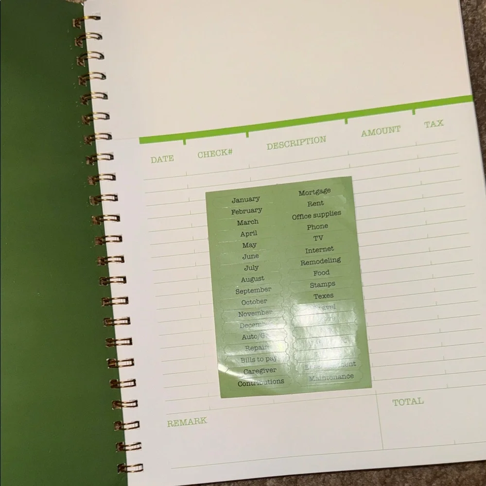 Floral Bill Paying Organizer